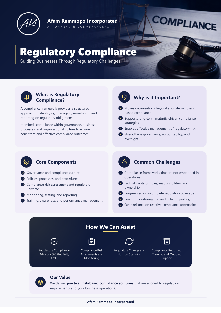 Regulatory Compliance fact sheet preview